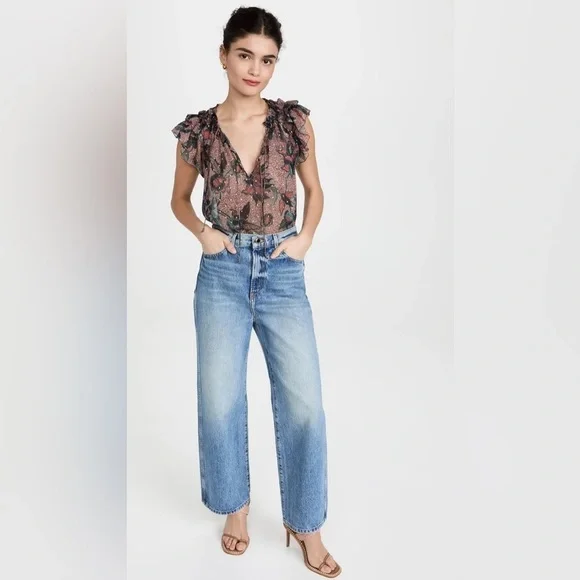 Ulla Johnson Marilyn Top Coral Floral - Picture 11 of 11